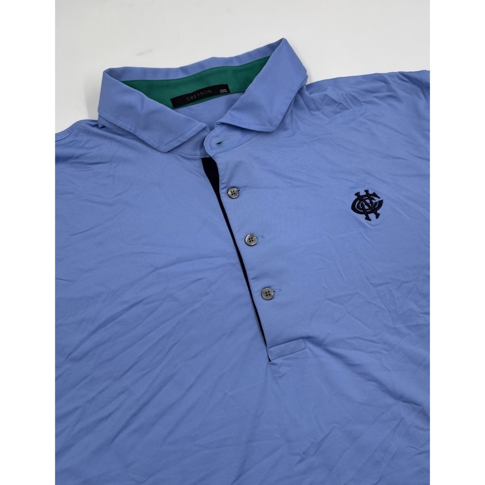 Greyson XXL Men's Nylon Blue‎ Short Sleeve Polo